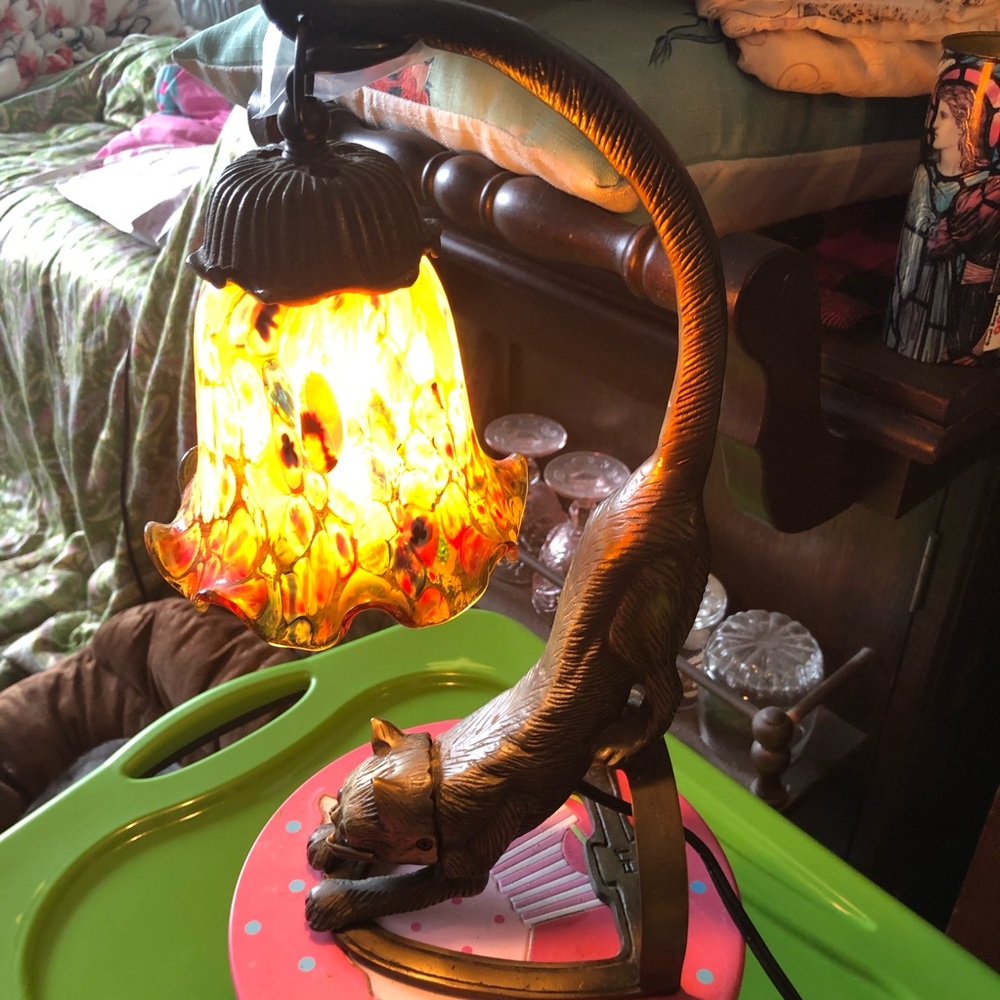 Stained Glass/Copper Lamp